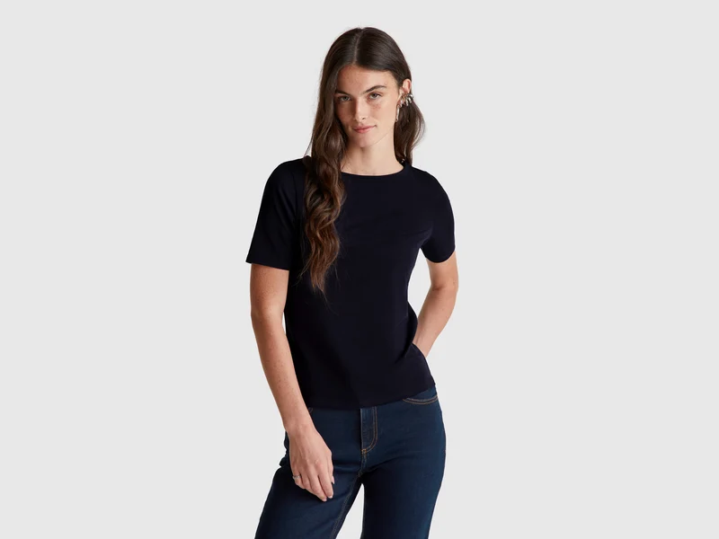 T-shirt slim fit reversibile