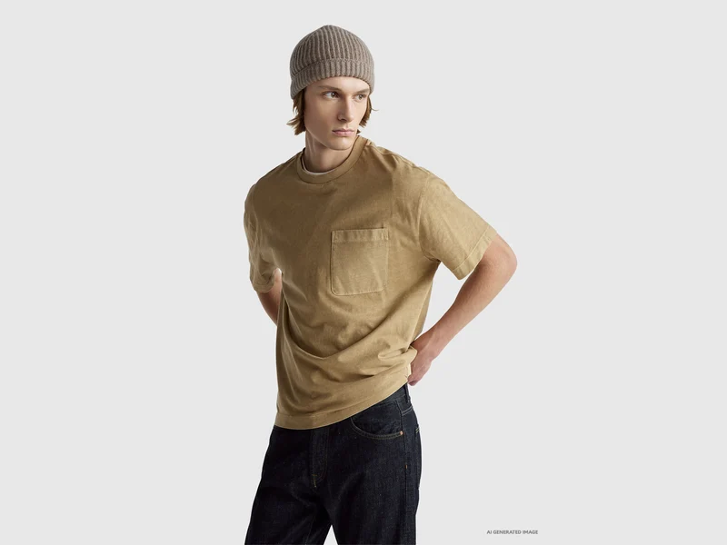 T-shirt in cotone over fit