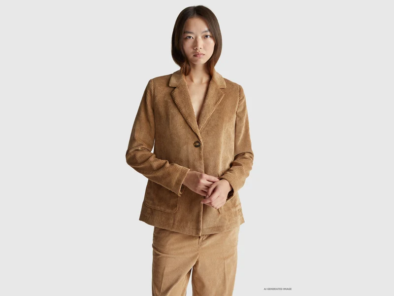 Blazer in velluto a costine