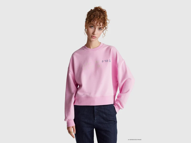 Felpa rosa con ricamo Coco Capitán
