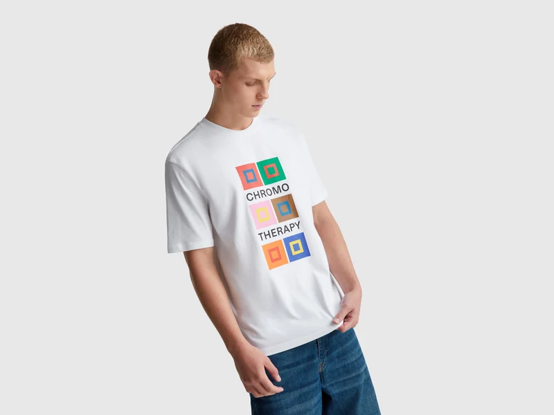 T-shirt relaxed fit con stampa