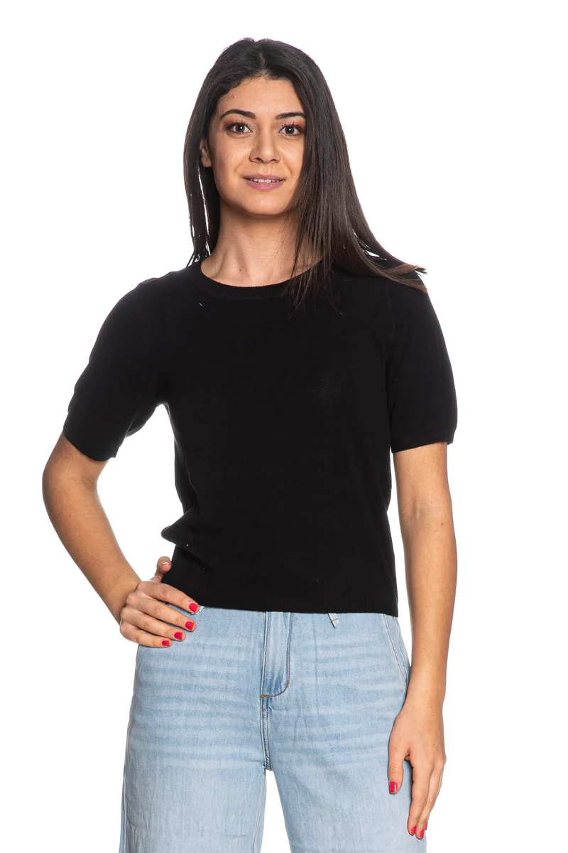 Maglia Gianni Lupo Crp Knitted Da Donna Nera
