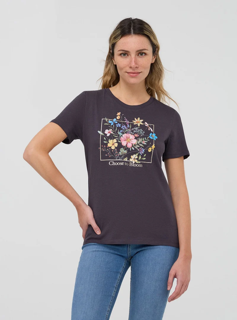 T-shirt stampa floreale