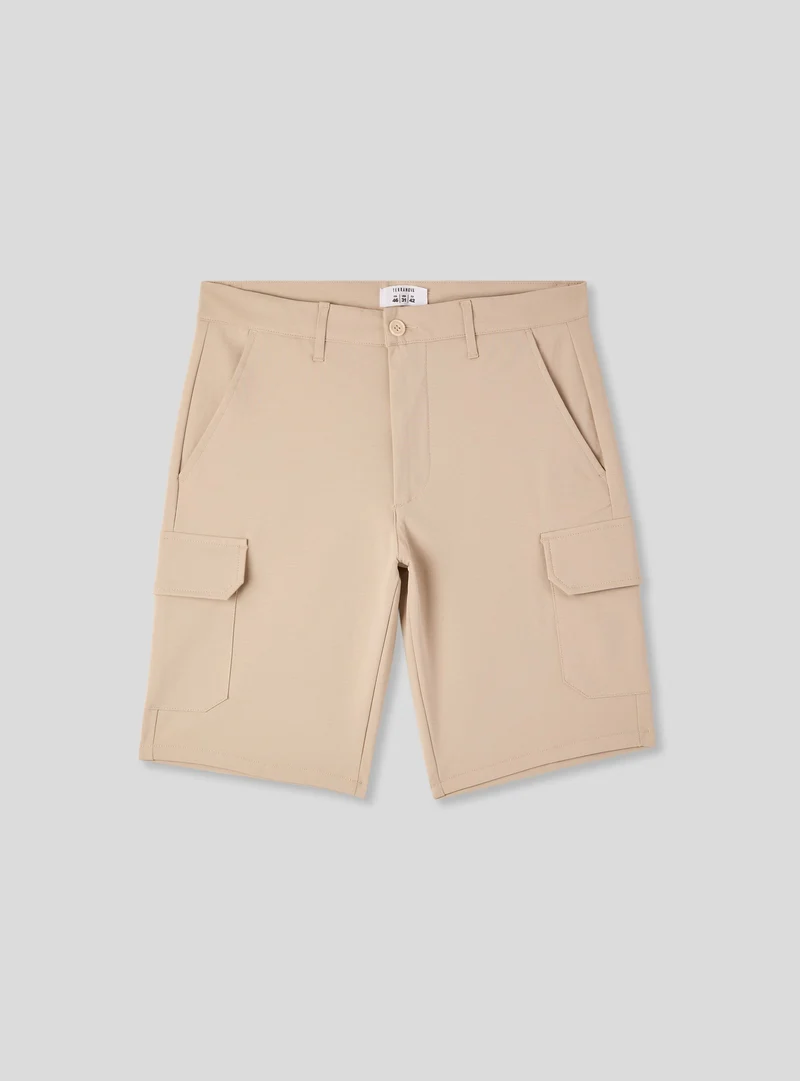 Pantaloncini cargo tinta unita