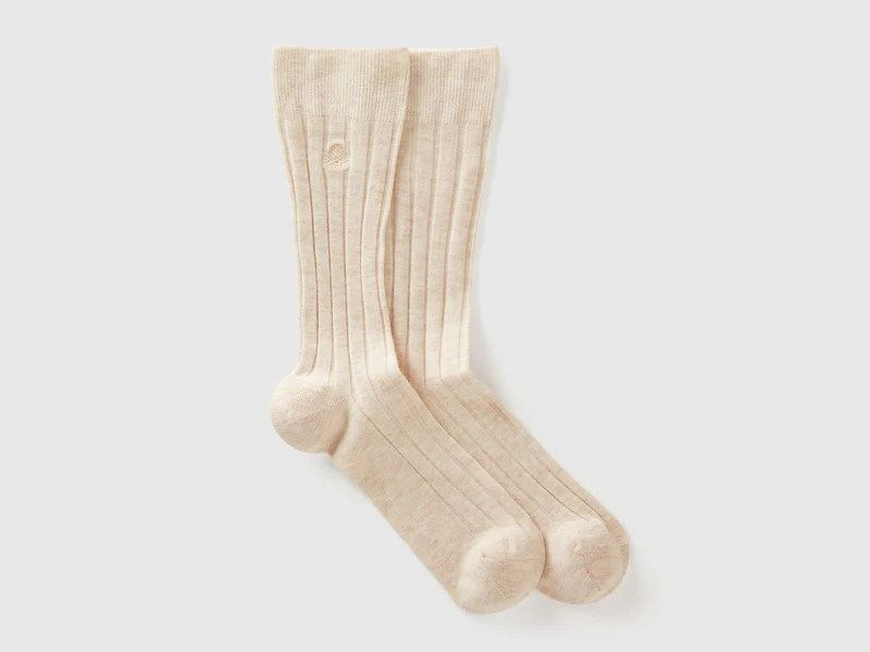 Calzini alti in misto cashmere
