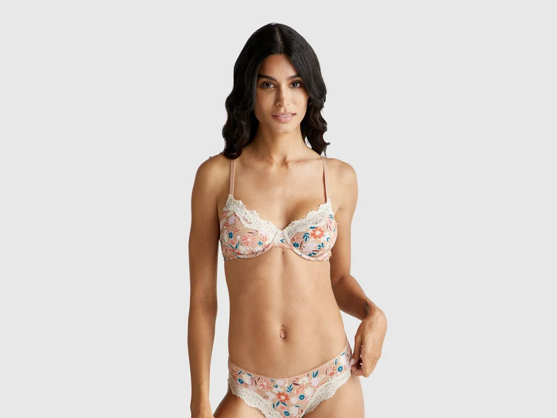 Reggiseno con stampa floreale