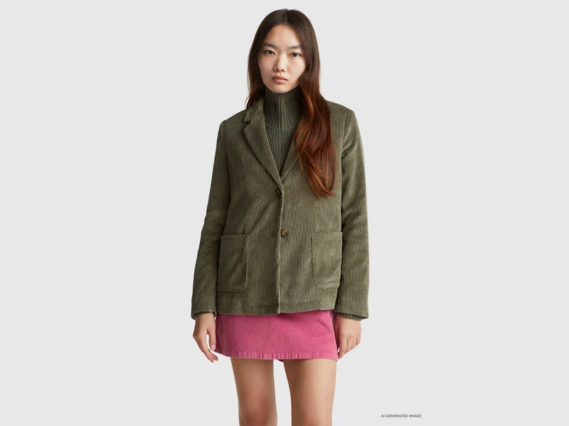 Blazer in velluto a costine