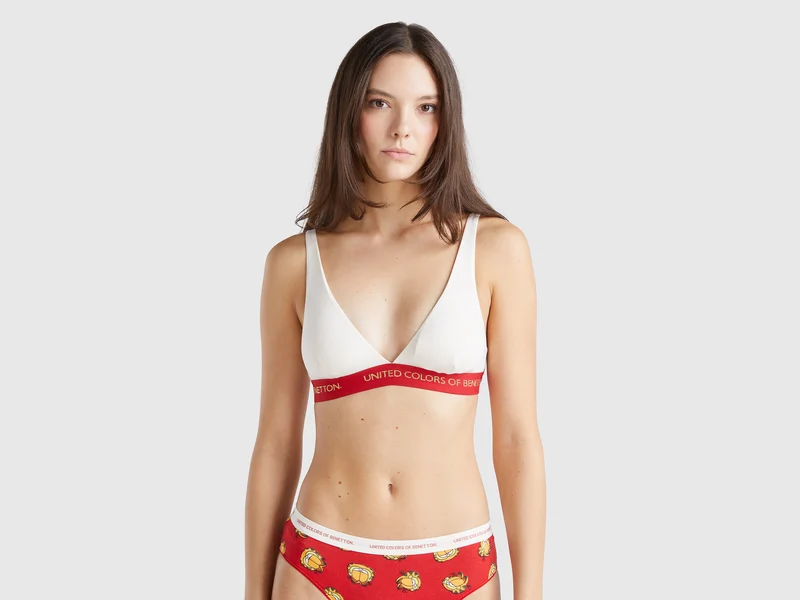 Reggiseno a triangolo in cotone stretch