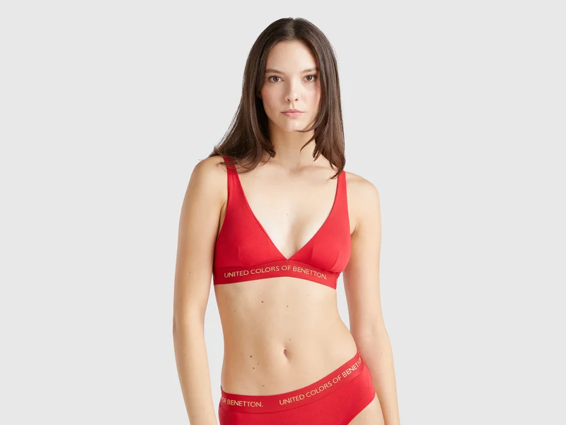 Reggiseno a triangolo in cotone stretch