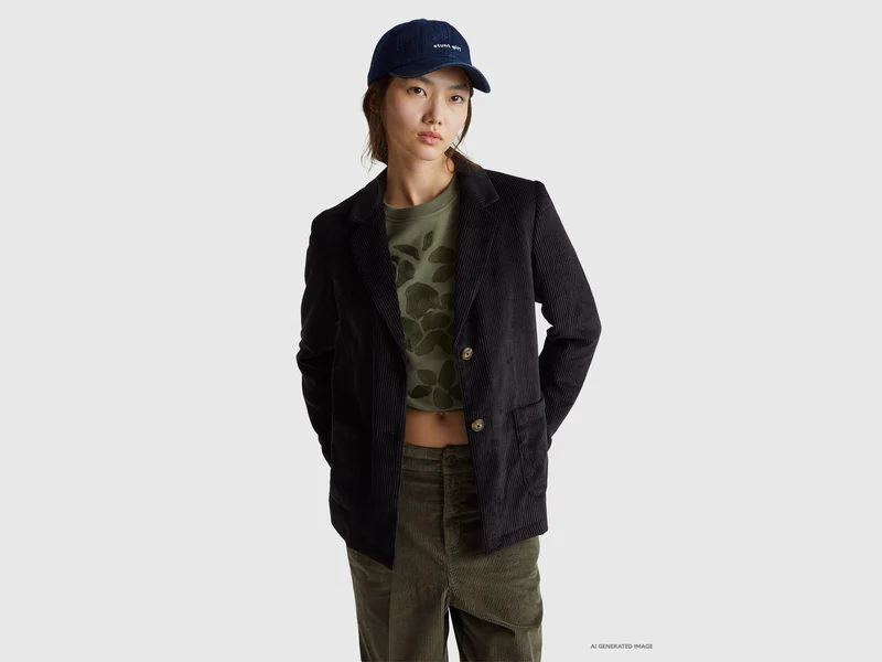 Blazer in velluto a costine