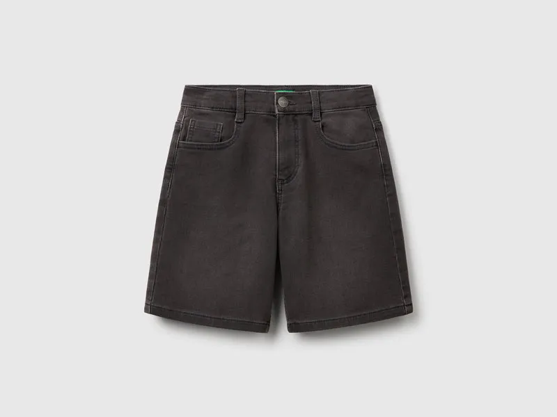Bermuda in denim elasticizzato