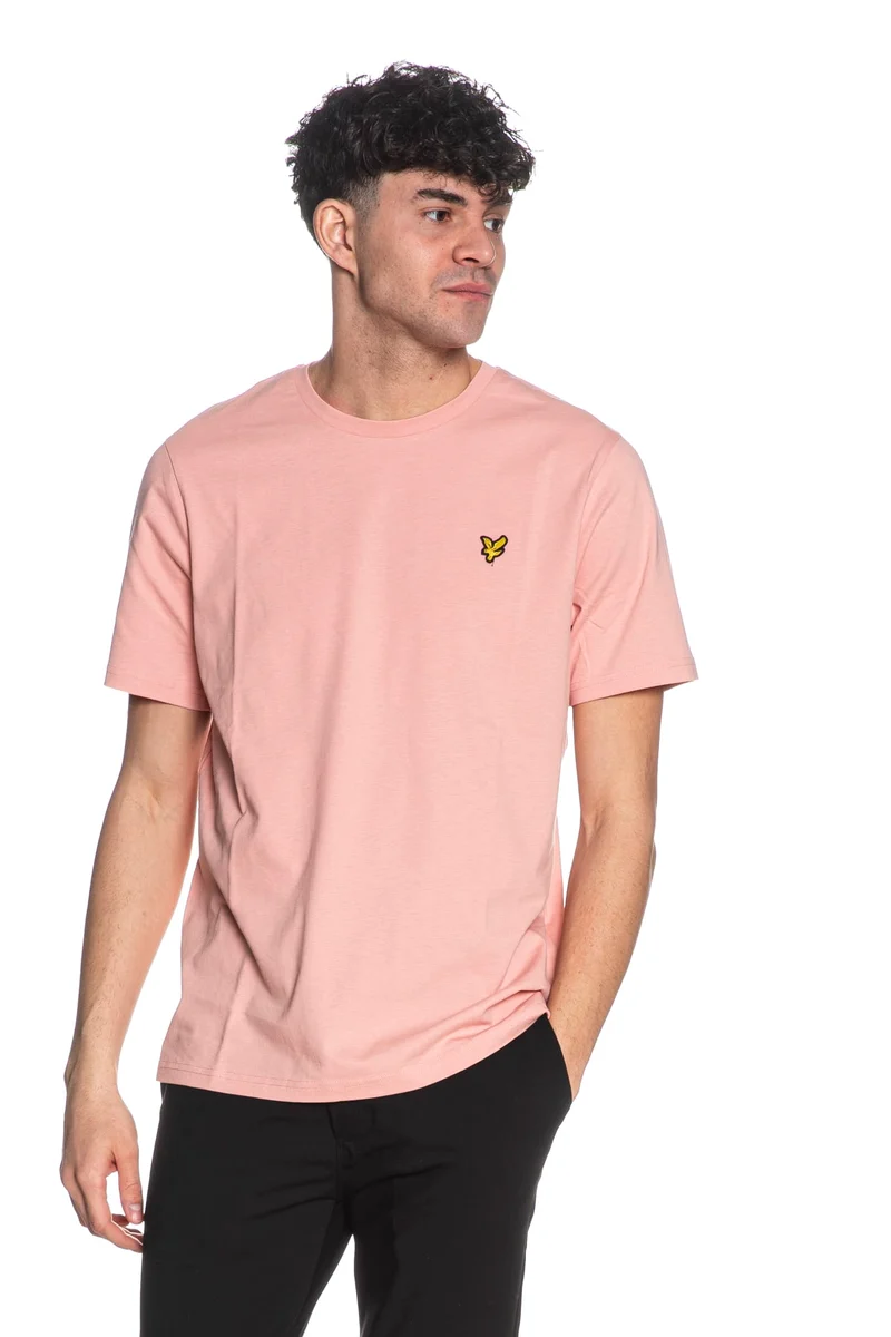 T Shirt Lyle & Scott Plain Ss Da Uomo Rosa Blush