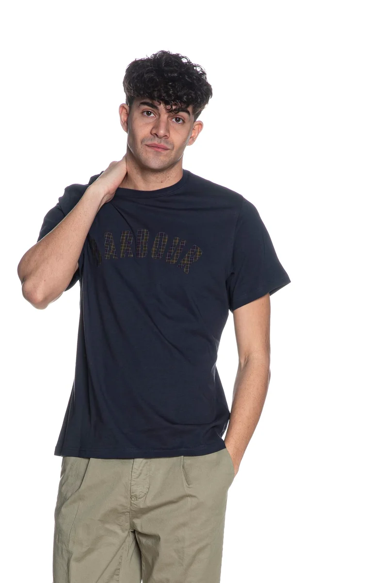 T Shirt Barbour Berwick Tee Da Uomo Blu Marina