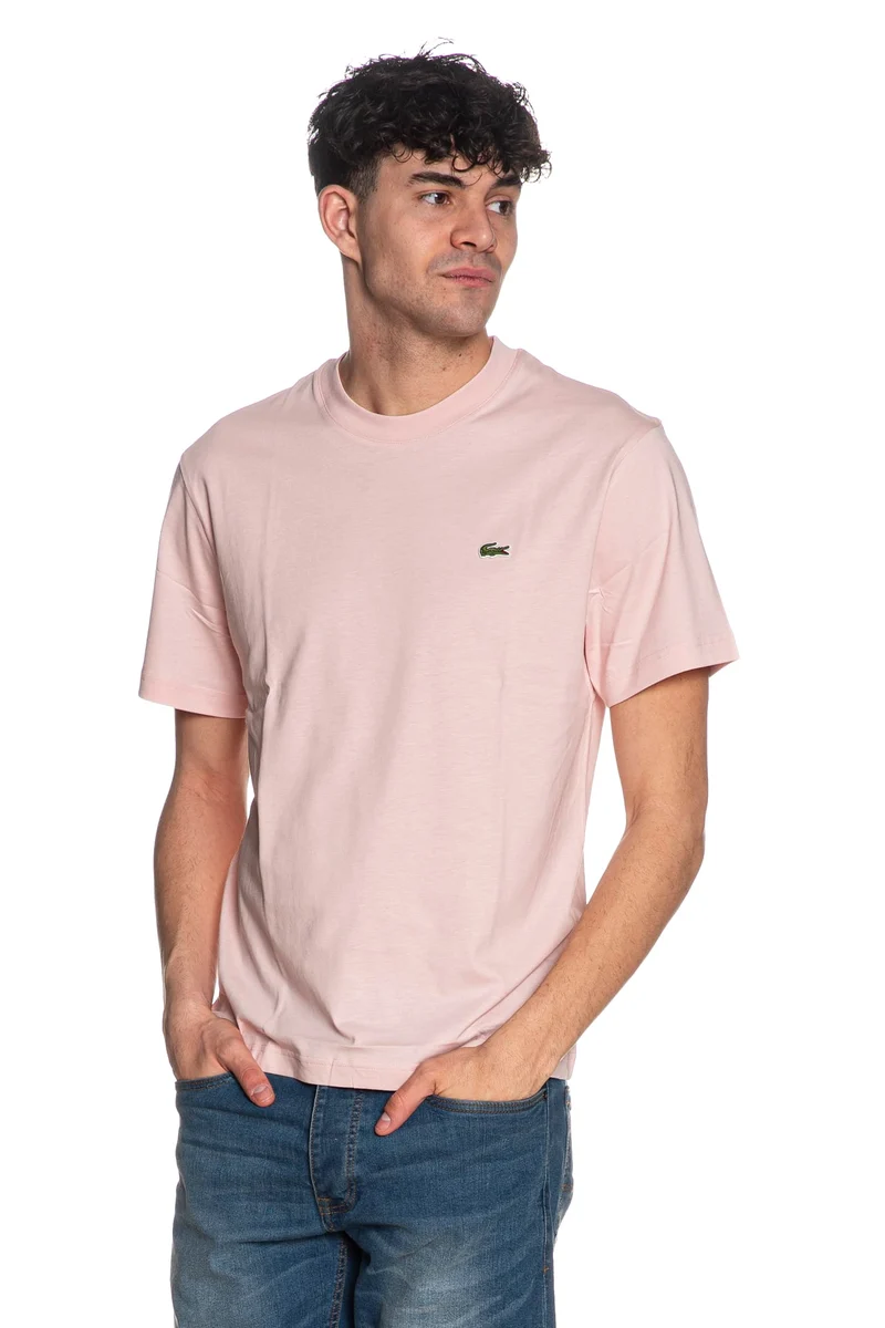 T Shirt Lacoste Th7318 Da Uomo Rosa Pallido