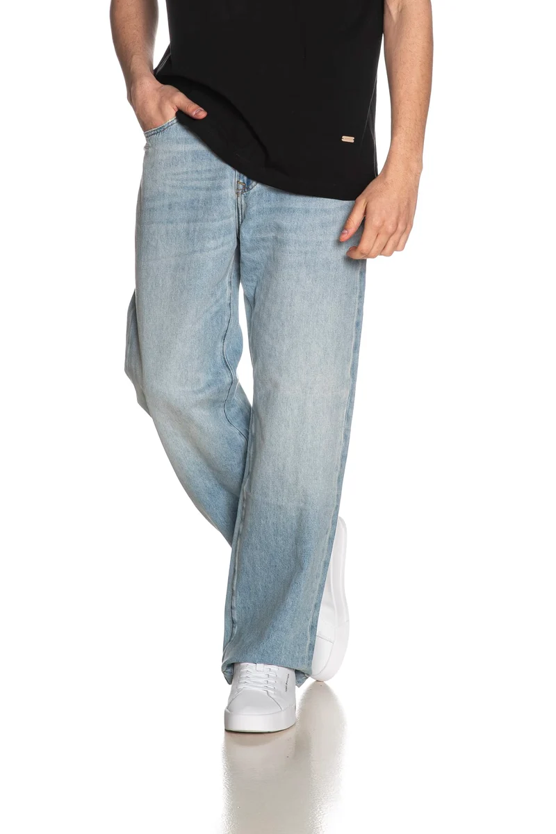 Jeans Gianni Lupo Gl Wd Da Uomo Denim Delavè Light Blu