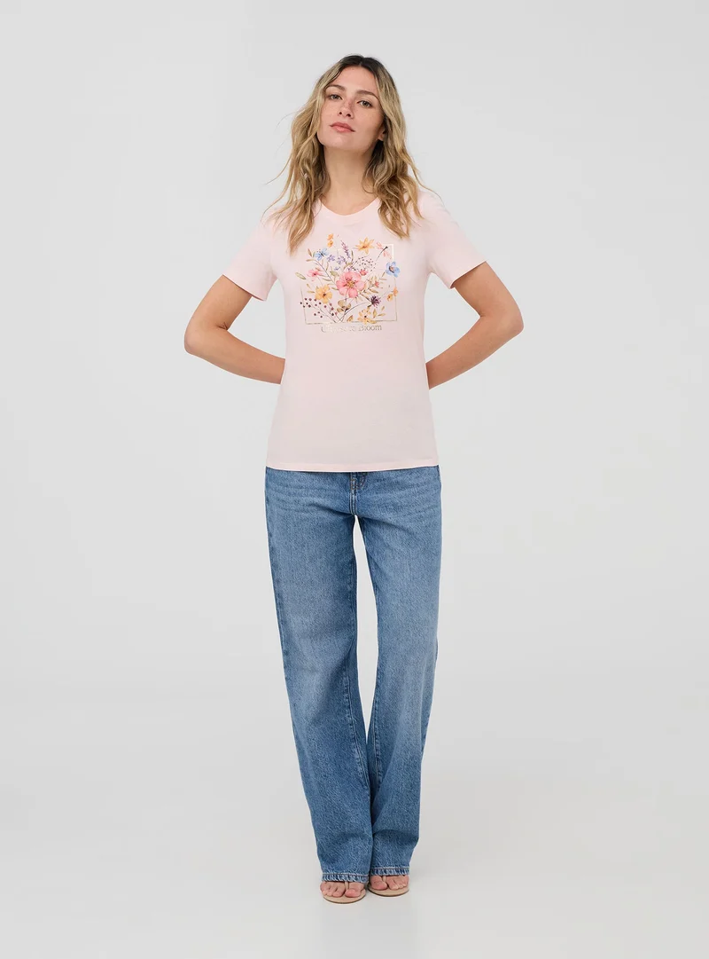 T-shirt stampa floreale