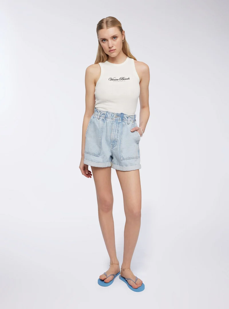Shorts in jeans paperpag acid wash