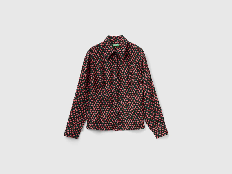 Camicia con stampa fiori