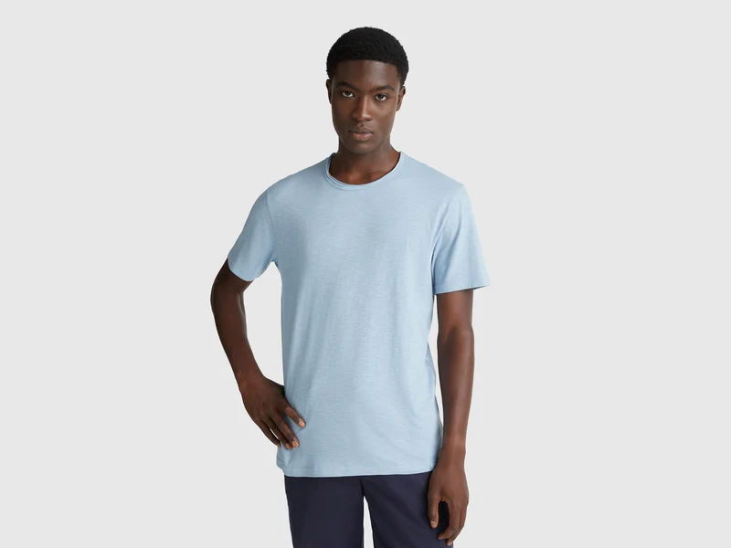 T-shirt in cotone fiammato