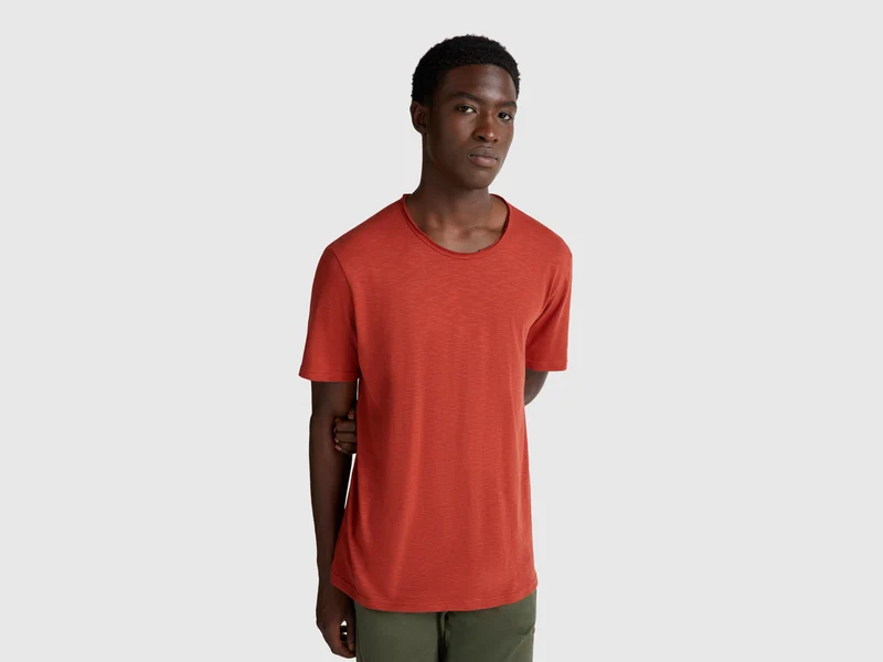 T-shirt in cotone fiammato