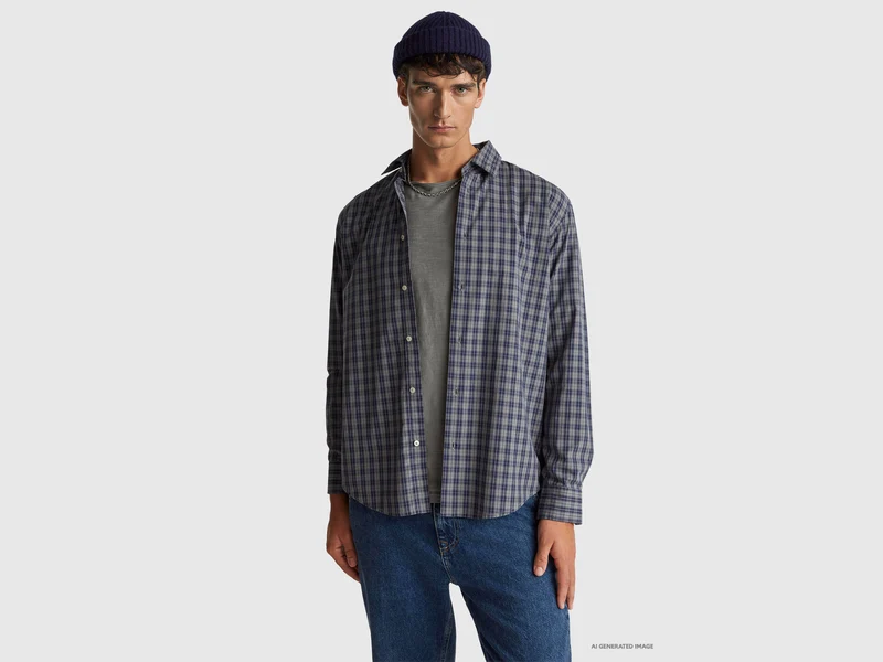 Camicia a quadri 100% cotone