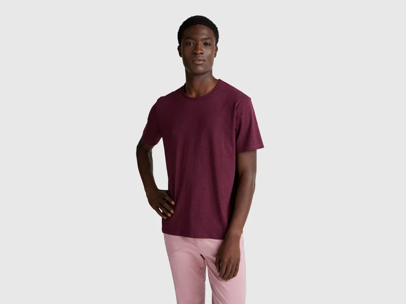 T-shirt in cotone fiammato