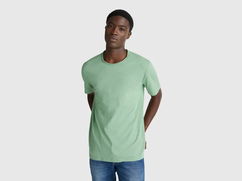 T-shirt in cotone fiammato