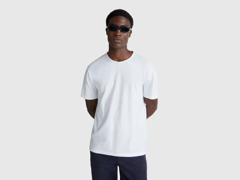 T-shirt in cotone fiammato