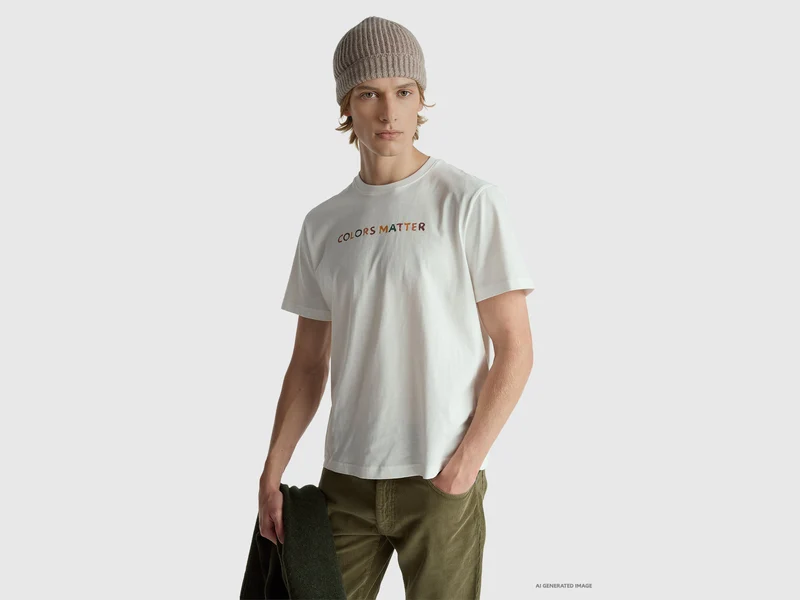 Maglietta relaxed fit con stampa davanti e dietro