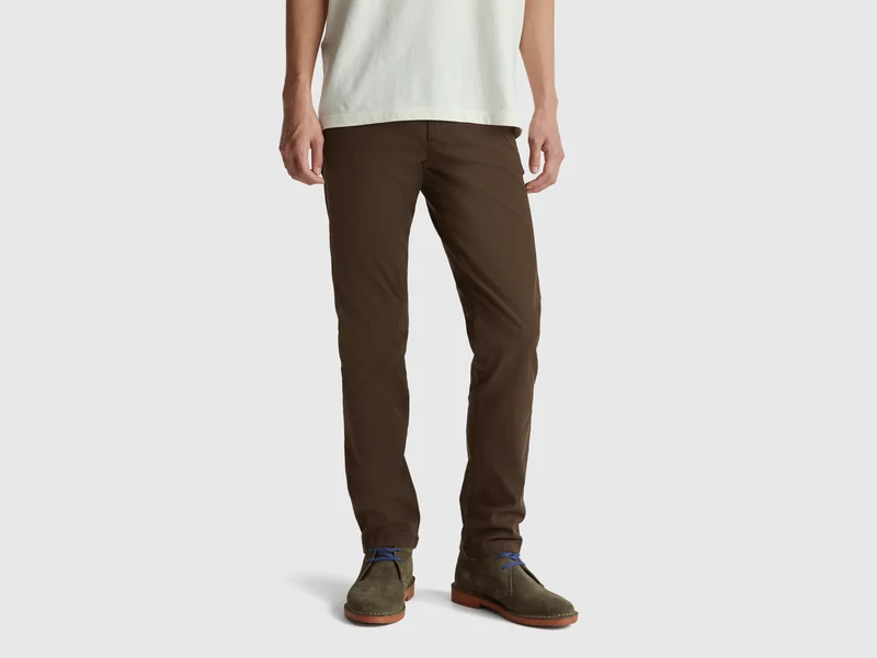 Chino slim fit marrone scuro