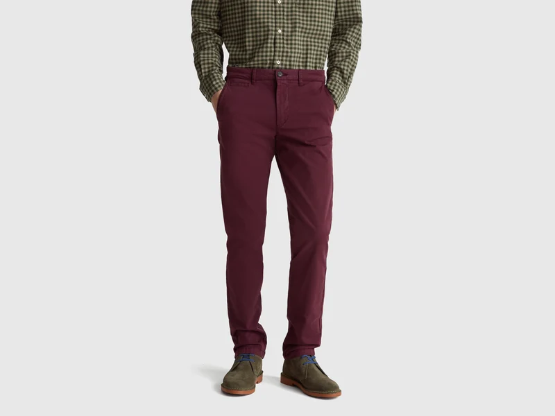 Chino slim fit prugna