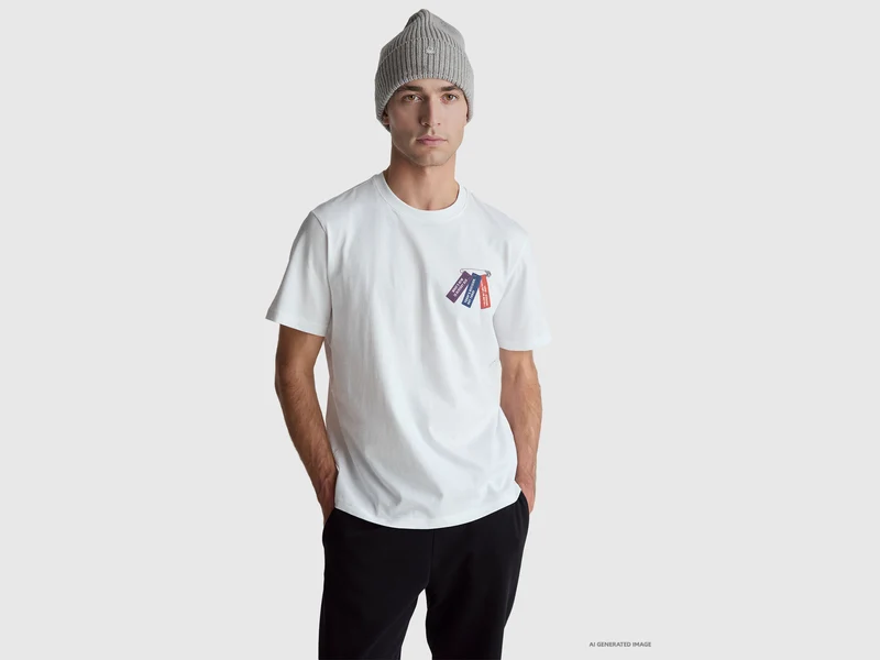 Maglietta relaxed fit con stampa davanti e dietro