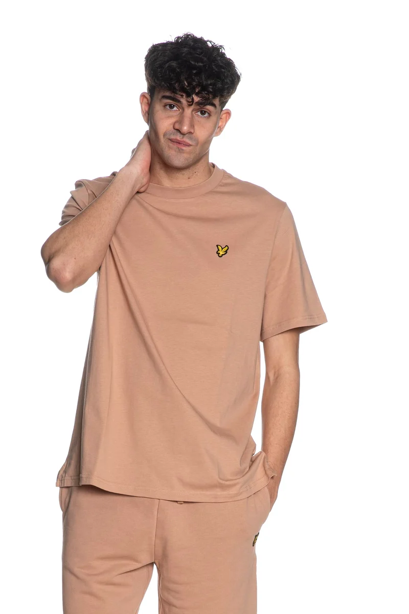 T Shirt Lyle & Scott Ovz Ss Da Uomo Nocciola