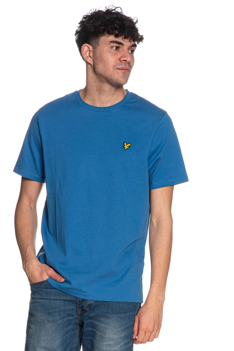 T Shirt Lyle & Scott Plain Ss Da Uomo Blu Cobalto