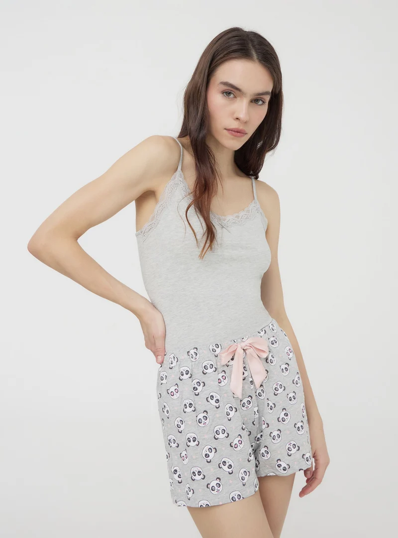 Shorts pigiama con stampe simpatici animaletti