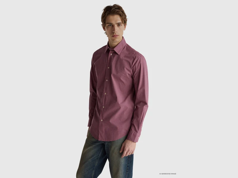 Camicia a quadri 100% cotone