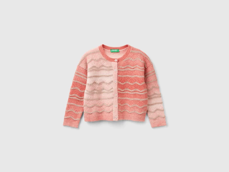 Cardigan lavorato con lurex