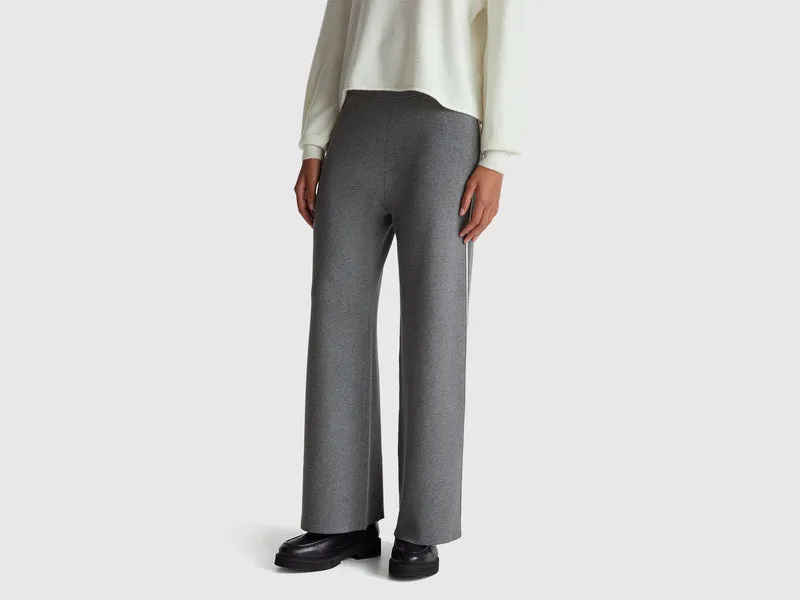 Pantaloni a palazzo in misto viscosa