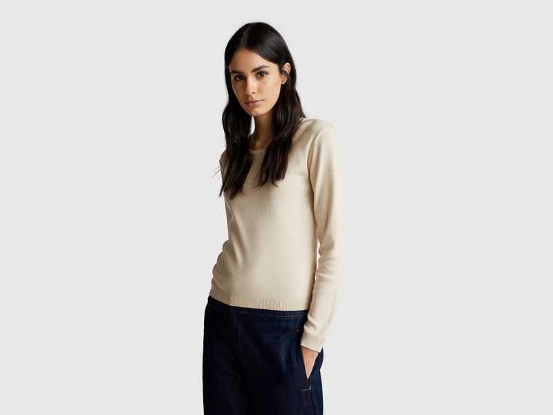 Maglia girocollo in puro cotone