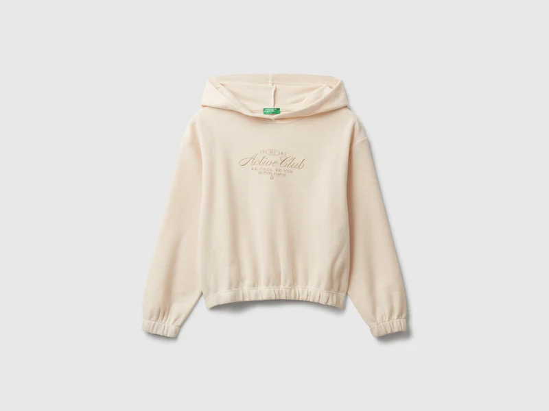 Calda felpa con ricamo lurex