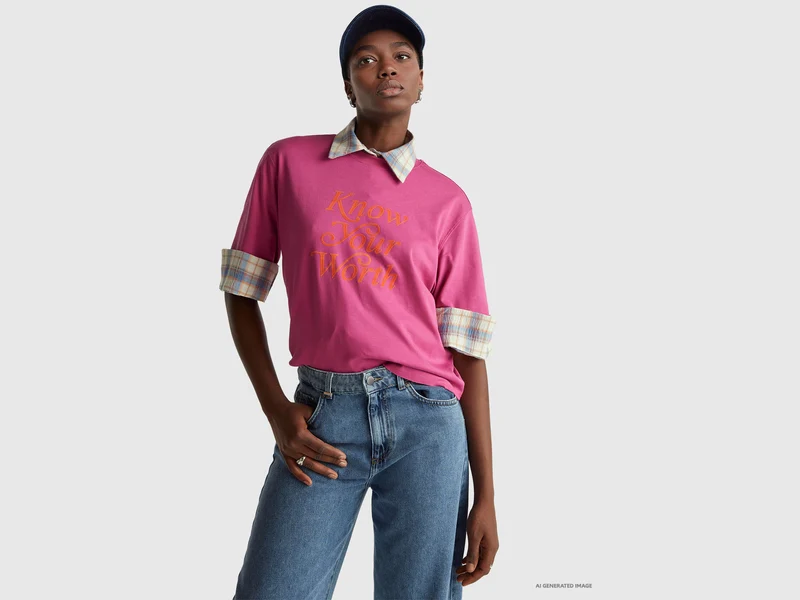 T-shirt con slogan