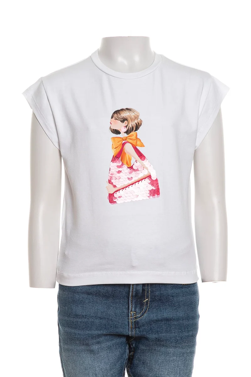 T Shirt Mayoral Fashionist Da Bambina Bianca
