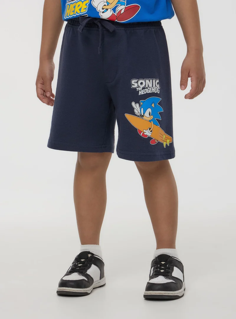 Pantaloncini tuta stampa Sonic® con coulisse