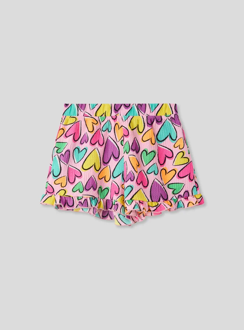 Shorts colorati fantasia cuori