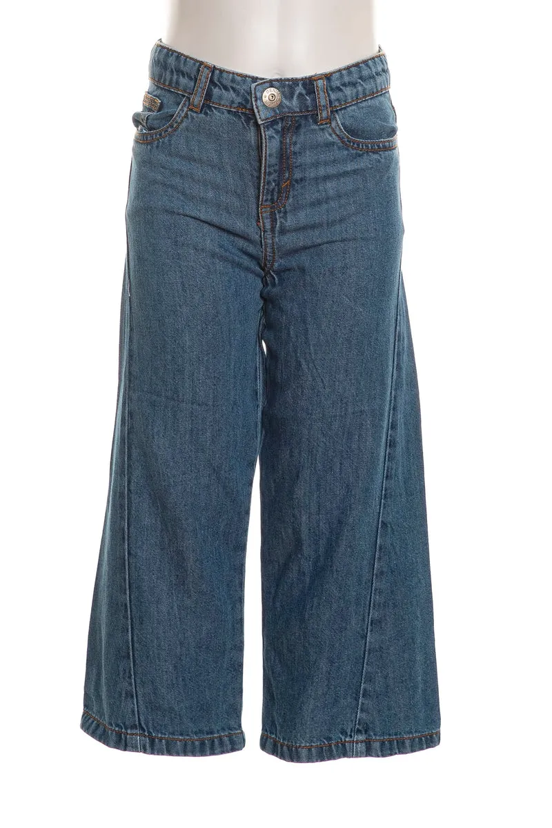 Jeans Mayoral Fluido Da Bambina Denim Blu Medio