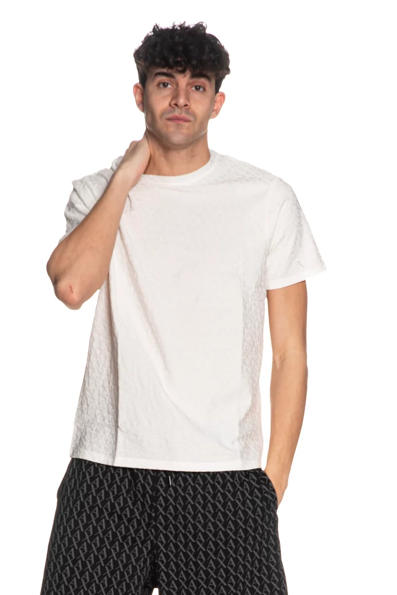 T Shirt Armani Exchange Jer Jacq Tee Da Uomo Bianca