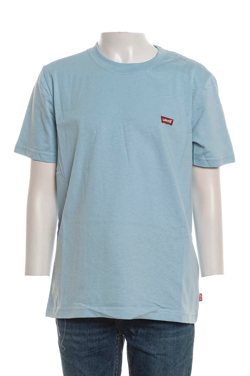 T Shirt Levi's Batwing Chest Boy Da Bambino Celeste Polvere