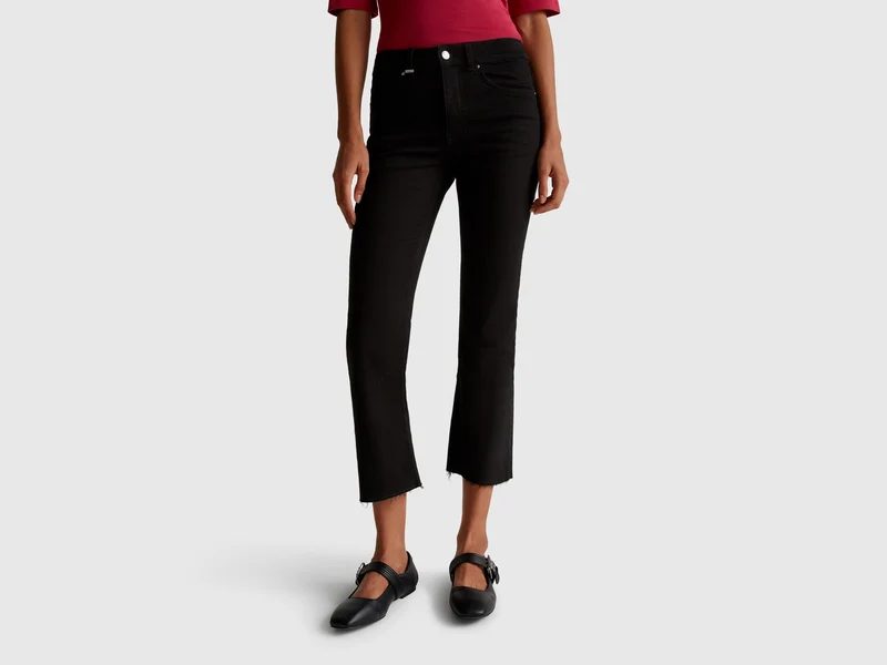 Jeans cropped in cotone