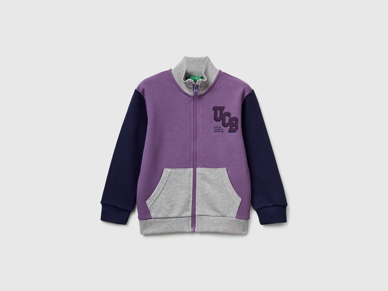 Felpa in cotone con logo