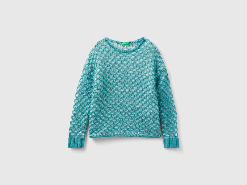 Maglioncino con rete jacquard